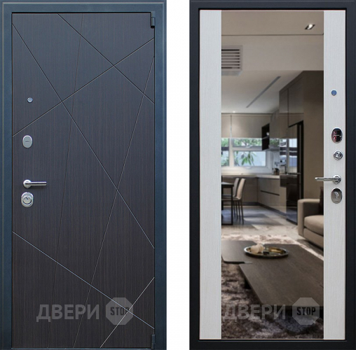 Дверь АСД Вектор с зеркалом Лиственница белая в Электроуглях