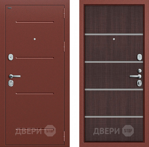 Входная металлическая Дверь Groff Т2-204 Wenge Crosscut в Электроуглях