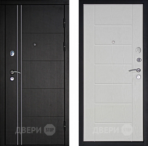 Входная металлическая Дверь Дверной Континент Тепло - Люкс Беленый дуб в Электроуглях