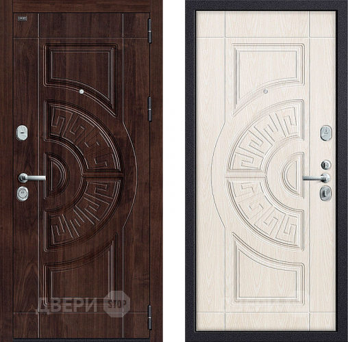 Входная металлическая Дверь Groff P3-312 Темная вишня/ Беленый дуб в Электроуглях