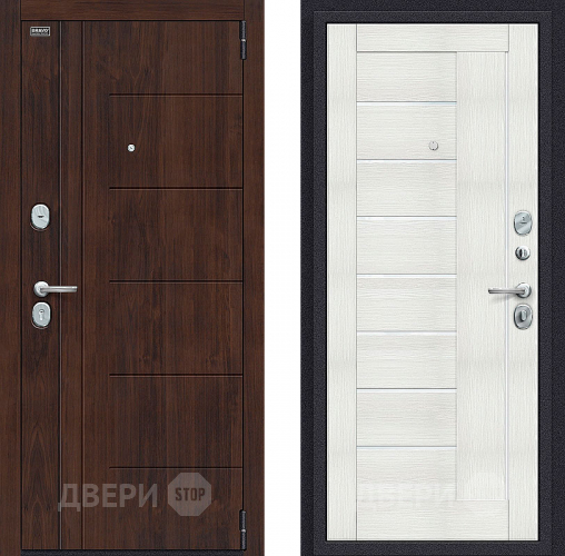 Входная металлическая Дверь Bravo Оптим Модерн Bianco Veralinga в Электроуглях