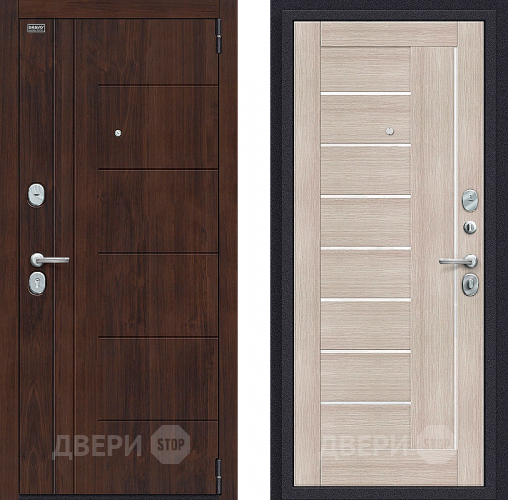 Входная металлическая Дверь Bravo Оптим Модерн Cappuccino Veralinga в Электроуглях