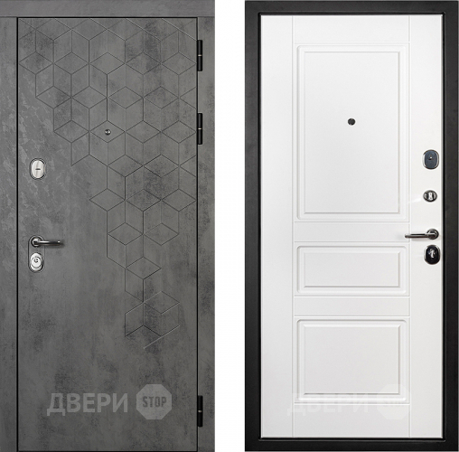 Входная металлическая Райтвер Бетон 1501 Белый матовый  в Электроуглях