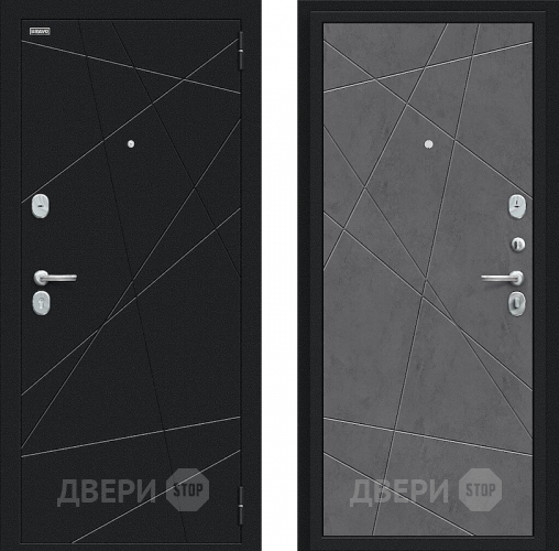 Входная металлическая Дверь Bravo Граффити-5 Букле черное/Slate Art в Электроуглях