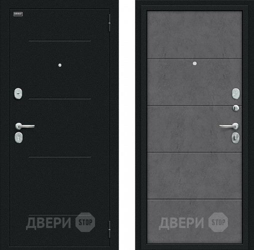 Входная металлическая Дверь Bravo Граффити-1 Букле черное/Slate Art в Электроуглях