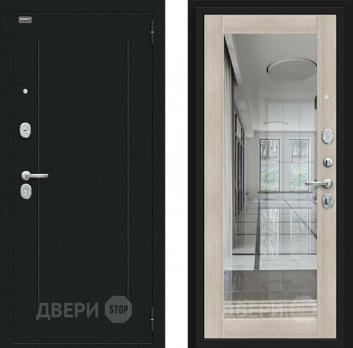 Дверь Bravo Флэш Букле черное/Cappuccino Veralinga в Электроуглях