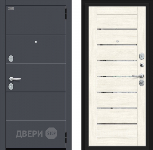 Входная металлическая Дверь Bravo Прайд Kale Graphite Pro/Nordic Oak в Электроуглях