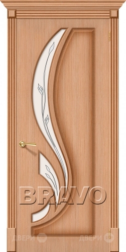 Межкомнатная дверь со стеклом Лилия (Дуб) в Электроуглях