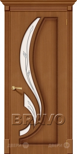 Межкомнатная дверь со стеклом Лилия (Орех) в Электроуглях