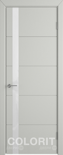 Межкомнатная дверь К4 ПО светло-серая эмаль в Электроуглях