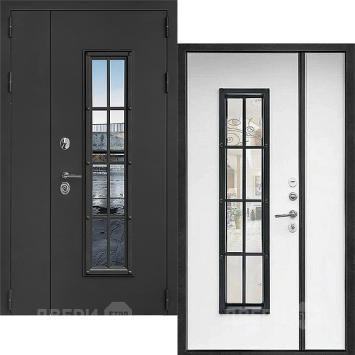 Входная металлическая Дверь Дверной Континент Тичино Двустворчатая Серая в Электроуглях