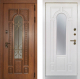 Дверь Заводская Лацио Термо Орех золотой/ Вайт (с терморазрывом) в Электроуглях