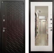 Дверь Ратибор Квант зеркало 3К Лиственница 860х2050 мм