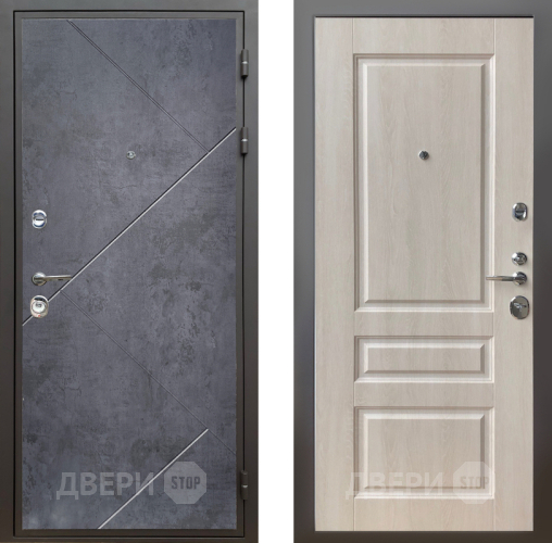 Дверь Шелтер (SHELTER) Комфорт Бетон урбан индиго 3 Дуб филадельфия крем в Электроуглях