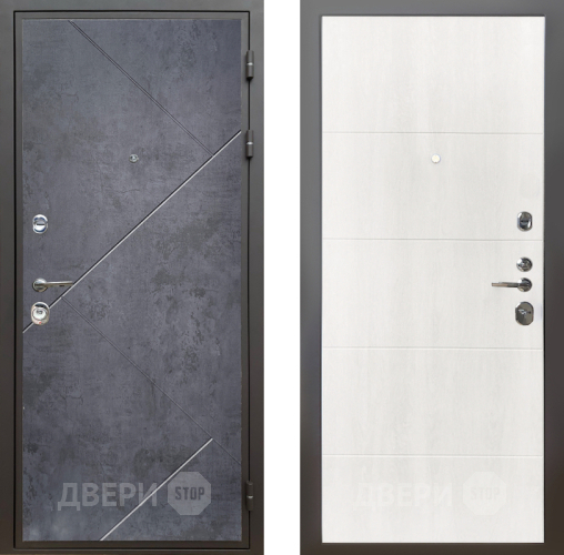 Входная металлическая Дверь Шелтер (SHELTER) Комфорт Бетон урбан индиго 7 Дуб филадельфия крем в Электроуглях