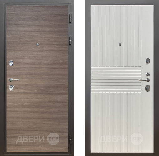 Входная металлическая Дверь Шелтер (SHELTER) Комфорт Дуб тоскано поперечный 10 Силк Сноу в Электроуглях