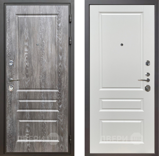 Входная металлическая Дверь Шелтер (SHELTER) Комфорт Дуб шале серебро 1 Белый ясень в Электроуглях