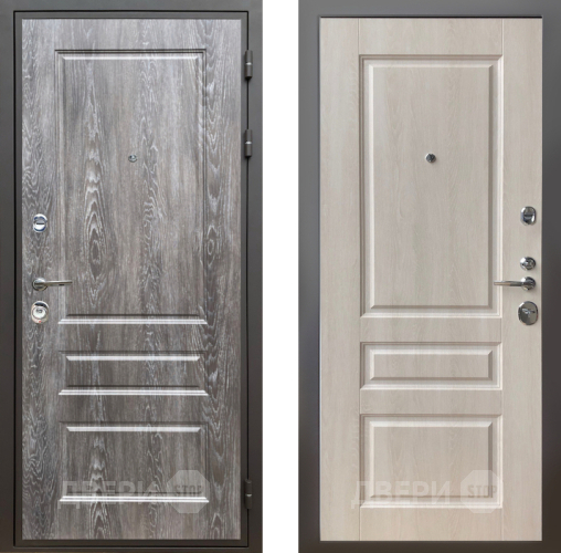 Входная металлическая Дверь Шелтер (SHELTER) Комфорт Дуб шале серебро 3 Дуб филадельфия крем в Электроуглях