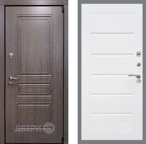 Входная металлическая Дверь Рекс (REX) Пренмиум-S Сити Белый ясень в Электроуглях