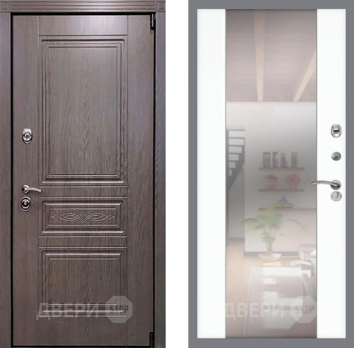 Входная металлическая Дверь Рекс (REX) Пренмиум-S СБ-16 Зеркало Силк Сноу в Электроуглях