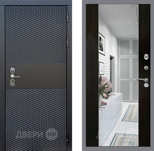 Входная металлическая Дверь Стоп БЛЭК CISA Зеркало СБ-16 Венге в Электроуглях