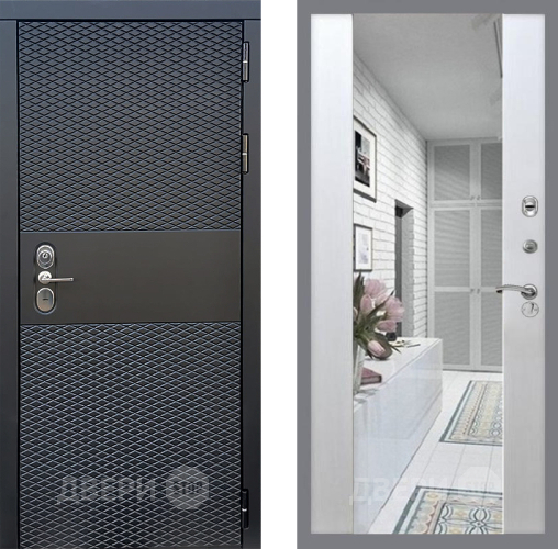 Входная металлическая Дверь Стоп БЛЭК CISA Зеркало СБ-16 Лиственница беж в Электроуглях