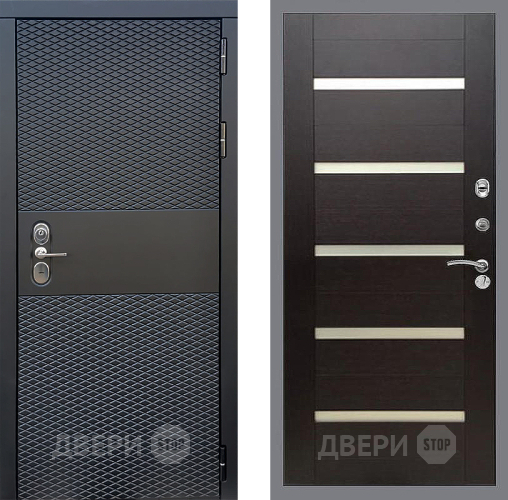 Входная металлическая Дверь Стоп БЛЭК CISA СБ-14 венге поперечный в Электроуглях