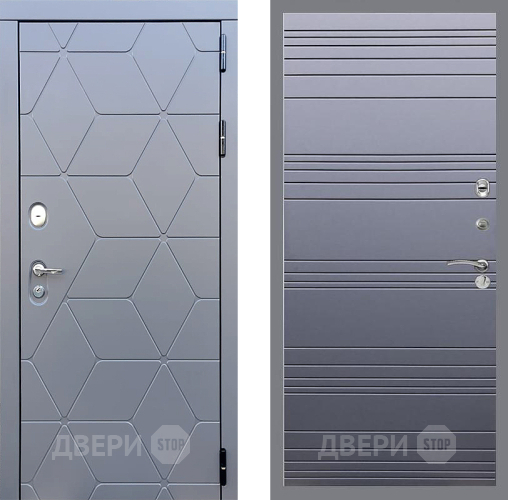 Входная металлическая Дверь Стоп КОСМО Лайн Силк титан в Электроуглях