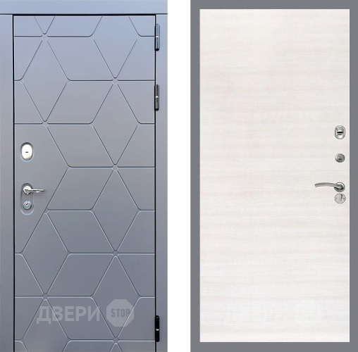 Входная металлическая Дверь Стоп КОСМО Гладкая Акация светлая в Электроуглях