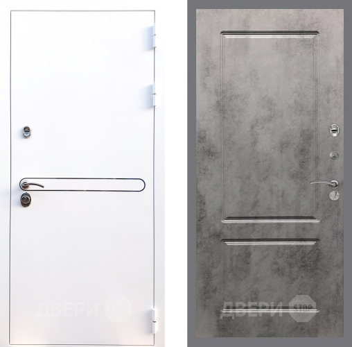 Входная металлическая Дверь Стоп Лайн Вайт ФЛ-117 Бетон темный в Электроуглях