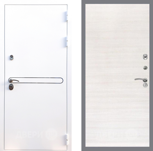 Входная металлическая Дверь Стоп Лайн Вайт Гладкая Акация светлая в Электроуглях