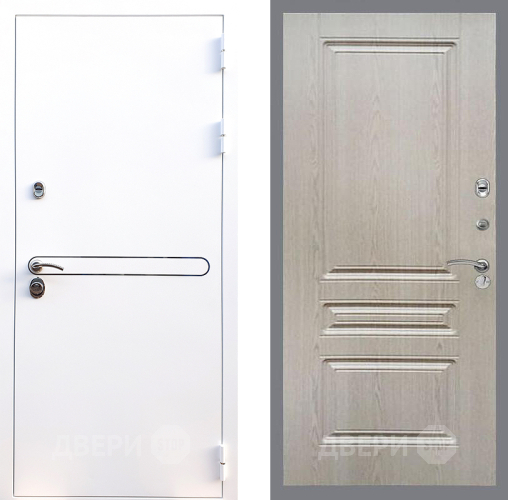 Входная металлическая Дверь Стоп Лайн Вайт ФЛ-243 Беленый дуб в Электроуглях