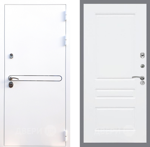 Входная металлическая Дверь Стоп Лайн Вайт ФЛ-243 Силк Сноу в Электроуглях