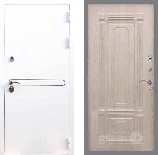 Входная металлическая Дверь Стоп Лайн Вайт ФЛ-2 Беленый дуб в Электроуглях