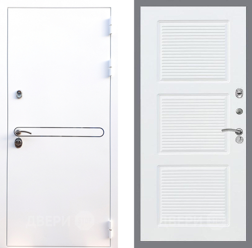 Входная металлическая Дверь Стоп Лайн Вайт ФЛ-1 Силк Сноу в Электроуглях