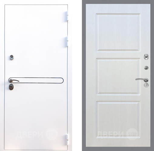 Входная металлическая Дверь Стоп Лайн Вайт ФЛ-3 Лиственница беж в Электроуглях