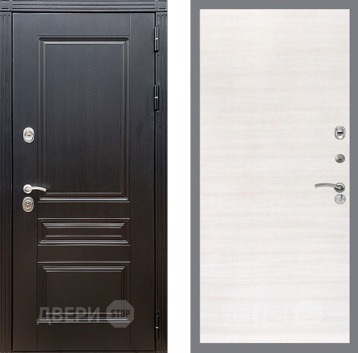 Входная металлическая Дверь Стоп МЕГАПОЛИС Гладкая Акация светлая в Электроуглях