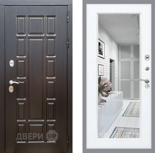 Входная металлическая Дверь Стоп НЬЮ ЙОРК Зеркало Силк Сноу в Электроуглях