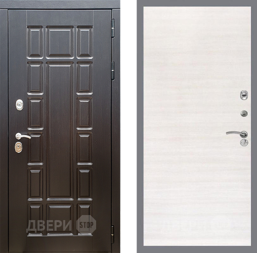 Входная металлическая Дверь Стоп НЬЮ ЙОРК Гладкая Акация светлая в Электроуглях