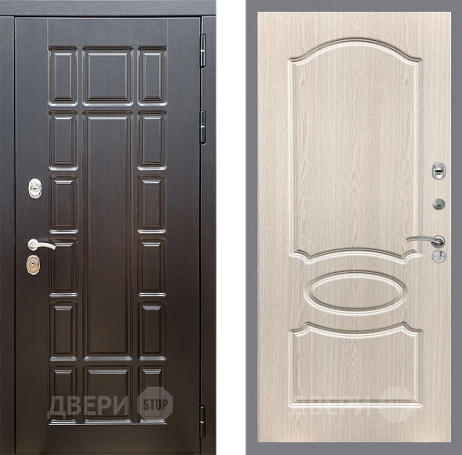 Входная металлическая Дверь Стоп НЬЮ ЙОРК ФЛ-128 Беленый дуб в Электроуглях