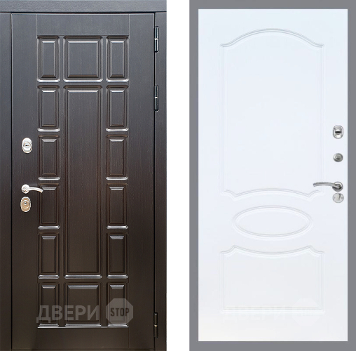 Входная металлическая Дверь Стоп НЬЮ ЙОРК ФЛ-128 Белый ясень в Электроуглях