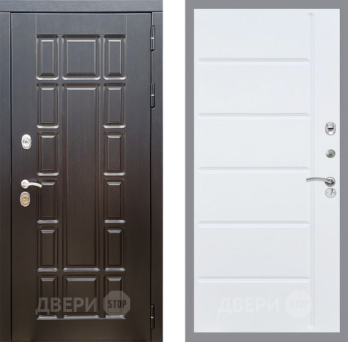 Входная металлическая Дверь Стоп НЬЮ ЙОРК ФЛ-102 Белый ясень в Электроуглях