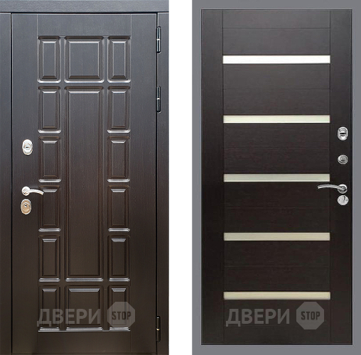Входная металлическая Дверь Стоп НЬЮ ЙОРК СБ-14 венге поперечный в Электроуглях