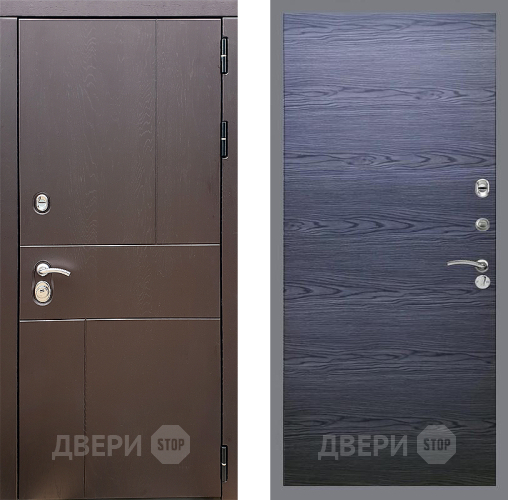 Дверь Стоп УРБАН Гладкая Дуб тангенальный черный в Электроуглях