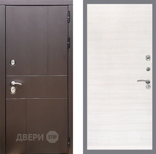 Входная металлическая Дверь Стоп УРБАН Гладкая Акация светлая в Электроуглях