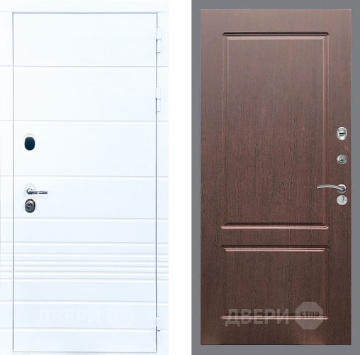 Входная металлическая Дверь Стоп ТРЕНДО ФЛ-117 Орех премиум в Электроуглях