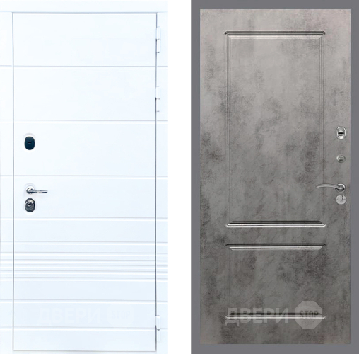 Входная металлическая Дверь Стоп ТРЕНДО ФЛ-117 Бетон темный в Электроуглях