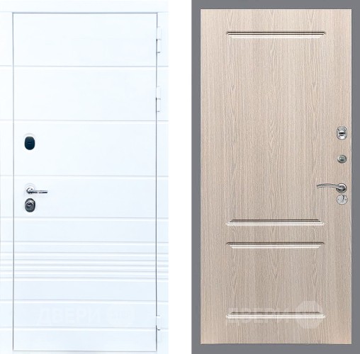 Входная металлическая Дверь Стоп ТРЕНДО ФЛ-117 Беленый дуб в Электроуглях