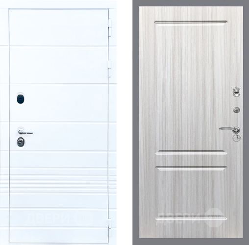 Входная металлическая Дверь Стоп ТРЕНДО ФЛ-117 Сандал белый в Электроуглях