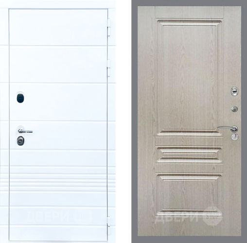 Входная металлическая Дверь Стоп ТРЕНДО ФЛ-243 Беленый дуб в Электроуглях